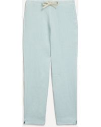 Marané - Mens Sky Blue Elasticated Linen Trousers Xl - Lyst