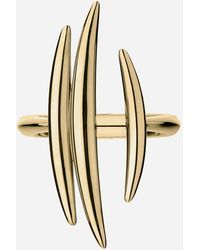 Shaun Leane - Gold Plated Vermeil Silver Quill Triple Bar Ring - Lyst