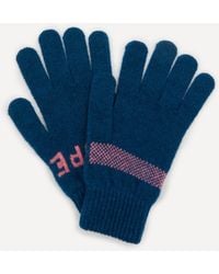 Quinton-chadwick Love And Hope Wool Gloves - Blue