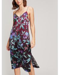 Liberty Desert Rose Silk Satin Long Chemise - Pink