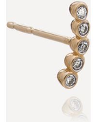 Rachel Jackson - 9ct Gold Single Diamond Curved Stud Earring - Lyst