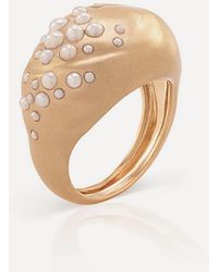Nada Ghazal - 18Ct Pop Of Hope Pearl Oval Ring - Lyst