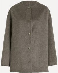 Loulou de Saison - Dunne Wool-Cashmere Drap Short Coat - Lyst