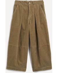 YMC - Women's Deadbeat Olive Corduroy Trousers Xs - Lyst