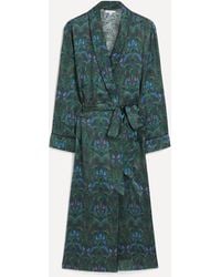 Liberty - Women's Peacock Manor Silk Satin Long Robe - Lyst