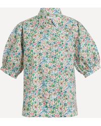 Liberty - Women's Dreams Of Summer Tana Lawn Cotton Puff-sleeve Shirt - Lyst