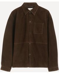 A.m. - Suede Overshirt - Lyst