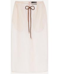Simone Rocha - Sheer Frayed Pencil Skirt - Lyst