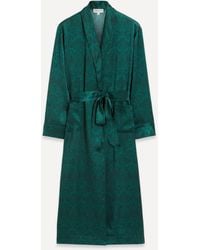 Liberty - Women's Nouveau Ianthe Silk Satin Long Robe - Lyst