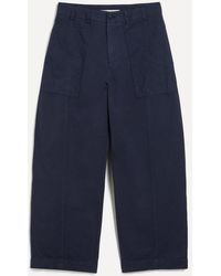 YMC - Peggy Cotton-Linen Round-Leg Trousers - Lyst