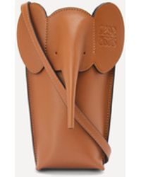 Loewe - Women's Elephant Pocket Leather Cross-body Pouch One Size - Lyst