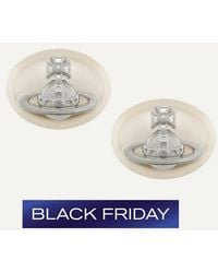Vivienne Westwood - Platinum-Tone Lavinia Stud Earrings - Lyst