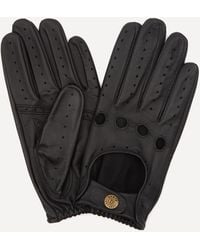 i-smalls Mens Premium Quality 100/% Leather Driving Gloves in Black with Stud Wrist Strap