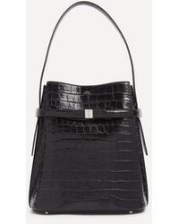 TOTEME - Belted Croc-Embossed Leather Bucket Bag - Lyst