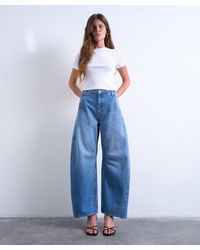 TOPSHOP - Horseshoe High-Rise Barrel Jeans - Lyst