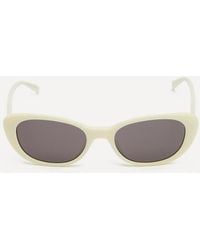 Saint Laurent - Round Cat Eye Ivory Acetate Sunglasses - Lyst