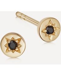 Astley Clarke - 18ct Gold Plated Vermeil Silver Polaris Black Spinel Stud Earrings - Lyst