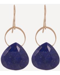 Melissa Joy Manning - 14ct Gold Lapis Lazuli Drop Earrings One Size - Lyst