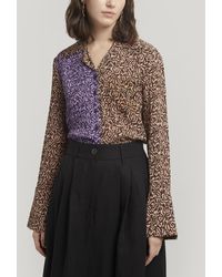 Nanushka Graphic Animal Print Blouse - Multicolour