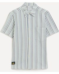 Percival - Mens Stripe Seersucker Clerk Shirt - Lyst