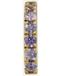 Roxanne First - 14ct Gold Lilac Sapphire Huggie Hoop Earring One - Lyst