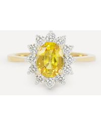 Kojis - 18Ct Sapphire And Diamond Cluster Ring - Lyst