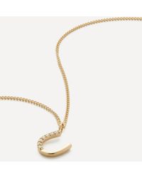 Melissa Joy Manning - 14ct Gold Diamond Horseshoe Necklace One Size - Lyst