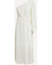 RIXO London - Women's Bradshaw One-shoulder Sequin Dress 14 - Lyst