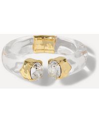 Alexis - 14Ct-Plated Bonbon Crystal Lucite Hinge Cuff Bracelet - Lyst
