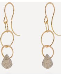 Melissa Joy Manning - 14ct Gold Labradorite Single Drop Earrings One Size - Lyst