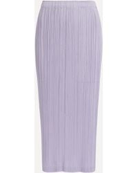 Pleats Please Issey Miyake - Women's Monthly Colours October Pleated Midi Skirt 3 - Lyst