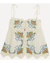 FARM Rio - Off- Grandmas Treasure Lacy Sleeveless Blouse - Lyst