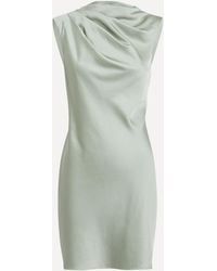 Significant Other - Women's Annabel Bias Sage Satin Mini-dress 8 - Lyst