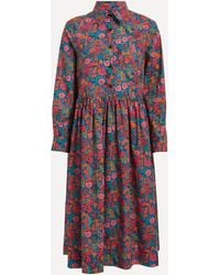 Liberty - Women's Ciara Tana Lawn Cotton Gallery Shirtdress Xxl - Lyst
