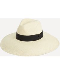 Christys' - Women's Panama Wide Fedora Ribbon Hat L - Lyst