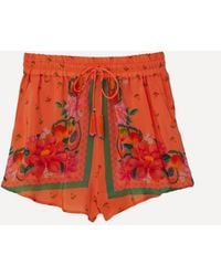 FARM Rio - Women's Orange Fruit Garden Scarf Shorts - Lyst