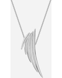 Shaun Leane Silver Quill Drop Pendant Necklace - Metallic