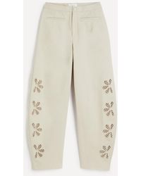 Clea - Romeo Cutwork Embroidered Trousers - Lyst