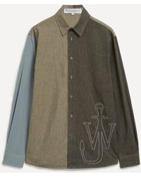 JW Anderson - Mens Classic Fit Patchwork Shirt 40/50 - Lyst