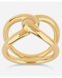 Dinny Hall Gold Plated Vermeil Silver Twist Open Ring - Metallic
