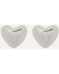 Annika Inez - Sterling Voluptuous Heart Stud Earrings - Lyst