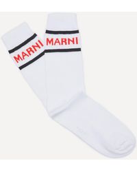 Marni - Mens Logo Intarsia Colour-block Socks - Lyst