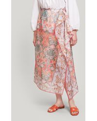 Liberty May Cotton Chiffon Sarong - Green