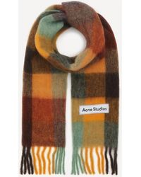 Acne Studios Multi Check Alpaca-blend Scarf - Multicolour