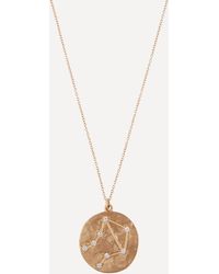 Brooke Gregson 14ct Gold Libra Astrology Diamond Necklace - Metallic