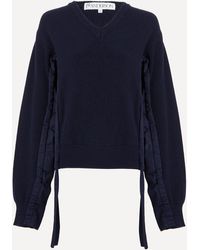 JW Anderson - Women's Curved Sleeve V-neck Jumper - Lyst