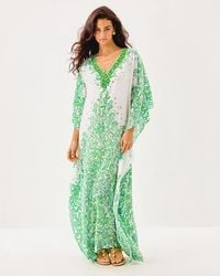 Lilly Pulitzer - Marilla Silk Maxi Caftan - Lyst
