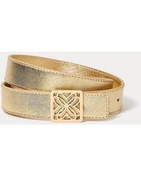 Lilly Pulitzer - Skinny Leather Logo Belt - Lyst