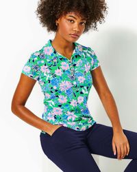Lilly Pulitzer - Upf 50+ Luxletic Frida Scallop Polo Top - Lyst