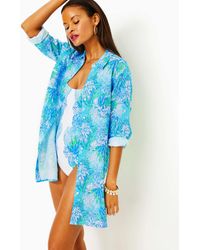 Lilly Pulitzer - Sea View Linen Cover-up - Lyst